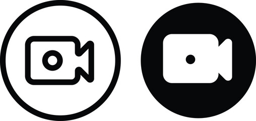 camera icon. video camera symbol. movie sign vector illustration