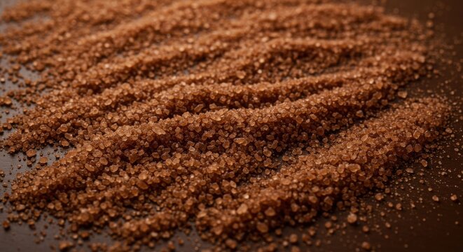 Close-up of brown sugar crystals. - Powered by Adobe