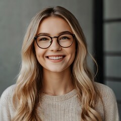 Obraz premium Beautiful woman wearing glasses Businesswoman giving a presentation in business meeting 