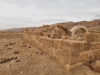 Obraz premium Ruins of an old fortress . Arava , Israel 