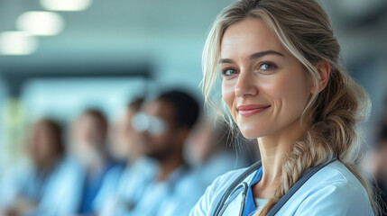A professor lecturing nursing trainees about ethical decision-making in healthcare settings