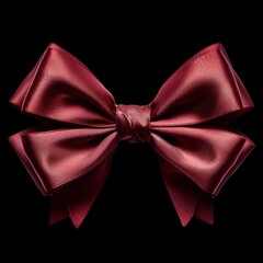 A red silk bow on a transparent background is a symbol of sophistication and sophistication. Its rich color attracts the eye, and the smooth texture of silk gives the image luxury and nobility.	