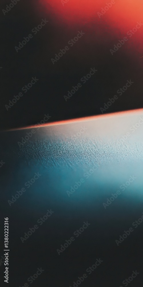 Wall mural abstract gradient light reflection on smooth surface with vibrant red and blue hues