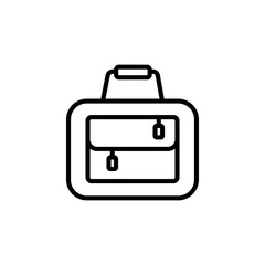 Fishing bag icon in outline style. Fishing Simple Logo. Fish Line Sign. Vector Illustration. Isolated on White Background