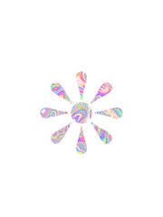 A vibrant holographic stars overlay featuring a dreamy, futuristic aesthetic. Perfect for adding a magical touch to digital designs, social media graphics, poster, and creative projects.