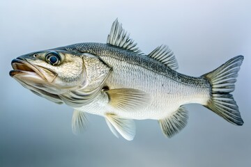 Fototapeta premium A Realistic Underwater View of a Fish Swimming Silently