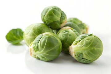 Fototapeta premium brussels sprouts isolated on white background