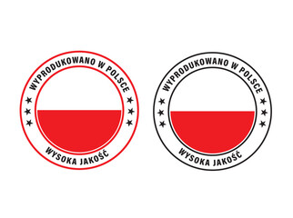 Wyprodukowano w Polsce, made in Poland ikona symbol