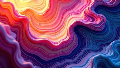 Obraz premium Abstract swirling marble effect, vibrant hues, pattern, smooth, marble