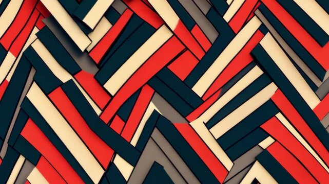 A seamless pattern of parallelograms with continuous flowing line details.