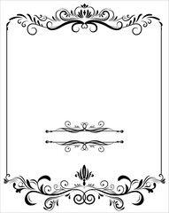 decorative frame with floral ornament