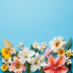 Obraz premium spring flowers frame