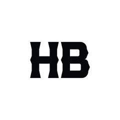 HB monogram logo design letter text name symbol monochrome logotype alphabet character simple logo