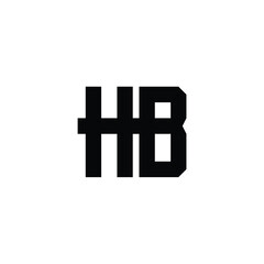 Obraz premium HB monogram logo design letter text name symbol monochrome logotype alphabet character simple logo