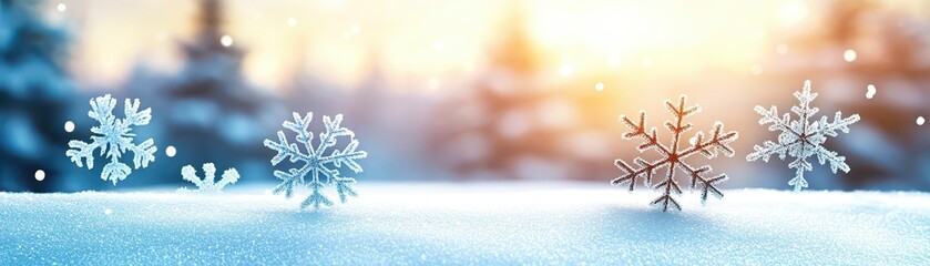 Serene winter wonderland, pristine snowfloor creates a breathtaking background for tranquil escape