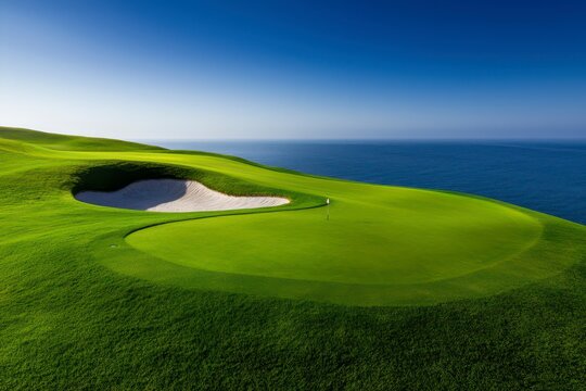 Beautiful coastal golf course. Oceanside links paradise.
