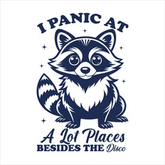 Raccoon T shirt design