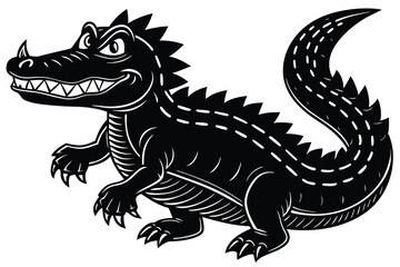 Crocodile Animal isolated flat vector illustration .