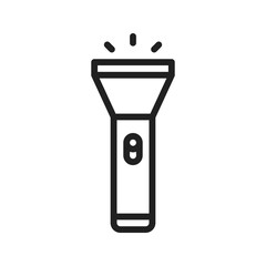 Flashlight icon vector image. Suitable for mobile apps, web apps and print media.
