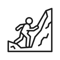 Mountain Climbing icon vector image. Suitable for mobile apps, web apps and print media.