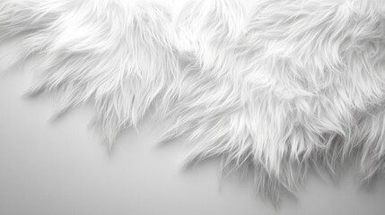 Obraz premium White Fluffy Fur Texture Background Image