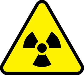 Yellow caution warning biohazard, radioactive, nuclear and toxic sign icons set. Biohazard, chemical hazard warning triangular symbol stickers for web, print game, ui. Caution danger sign.