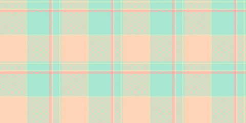 Pastel plaid pattern background. Soft peach and mint green hues create a delicate, charming texture perfect for websites, packaging, and textile designs.  Evokes feelings of calmness and gentleness.