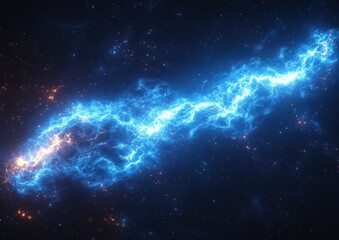 Electric Blue Lightning in Dark Void Hyper-Realistic Storm Atmosphere