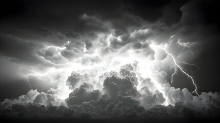 Lightning storm cloudscape, dramatic sky, weather power