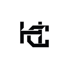 HC monogram logo design letter text name symbol monochrome logotype alphabet character simple logo