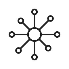 Fototapeta premium Nodes icon vector image. Suitable for mobile apps, web apps and print media.