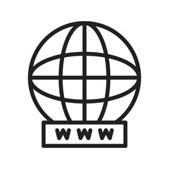 Obraz premium World Wide Web icon vector image. Suitable for mobile apps, web apps and print media.