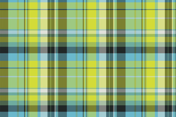 Poster textile plaid tartan, stripe pattern texture background. Old-fashioned seamless vector fabric check in lime and green colors.