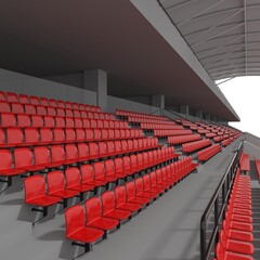 Fototapeta premium 3d render Bleachers design element. Furniture