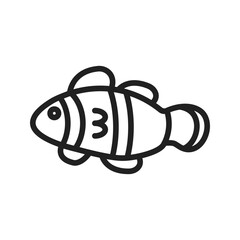 Clown Fish icon vector image. Suitable for mobile apps, web apps and print media.