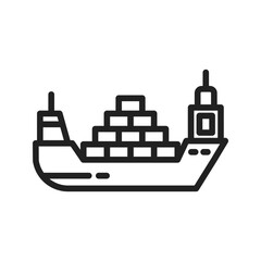 Ship I icon vector image. Suitable for mobile apps, web apps and print media.