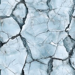 A seamless texture featu a detailed pattern of cracked ice resembling an ancient glacier with pale blue hues and intricate fracture lines perfect for background designs.