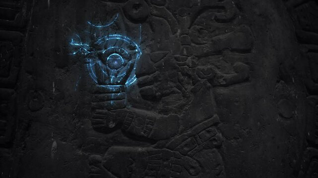 Magic Symbols in Mayan Sculpture &ndash; Visual Effects