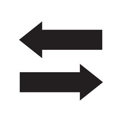 Arrows data transfer icon, exchange arrow icon. Left right arrows. Swap icon with two arrows vector design and illustration. Arrow left and right icon. 