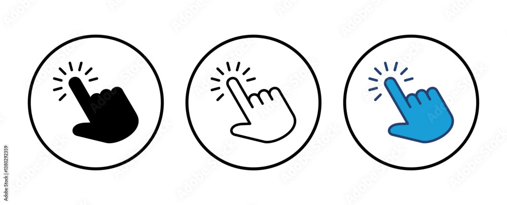 Poster hand cursor icon. cursor icon vector. hand cursor icon click