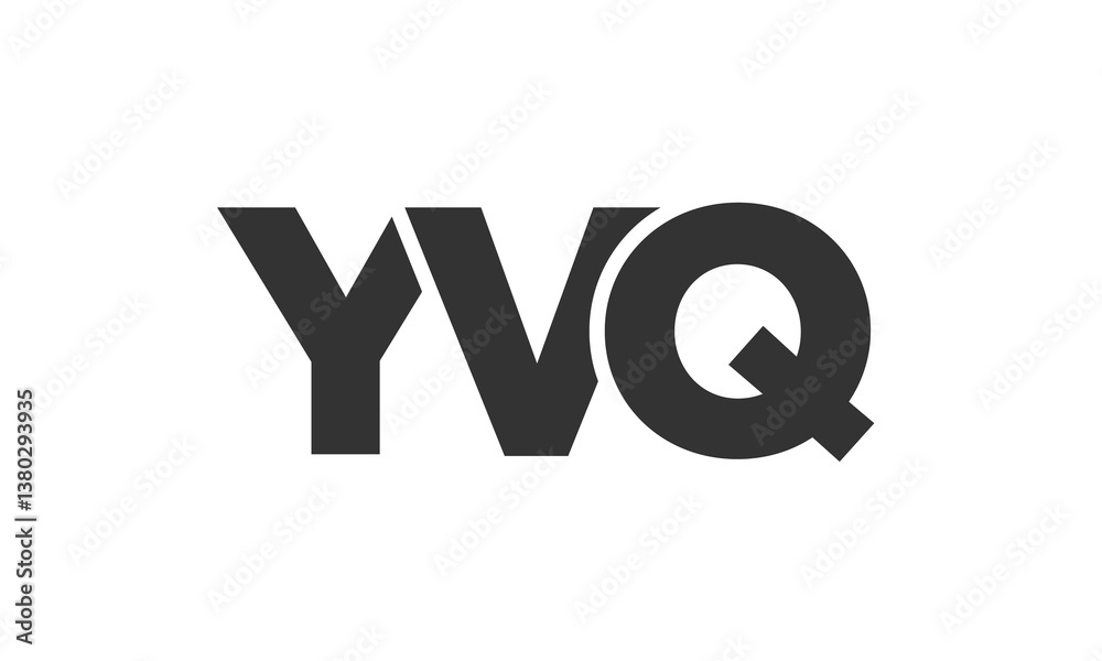 Poster yvq logo design template with strong and modern bold text. initial based vector logotype featuring s