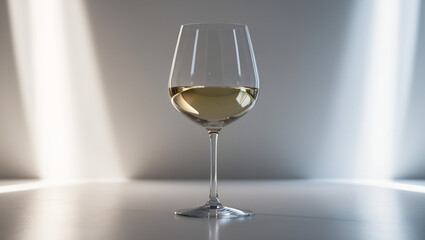 Fototapeta premium Natural wine glass isolated on white background hyper realistic 