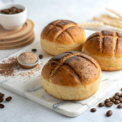 Naklejka premium Close up photo of different loaves bread
