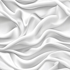 Obraz premium Luxurious white fabric features soft folds and highlights, perfect for decoration and fashion design, captured in bright daylight SEAMLESS PATTERN
