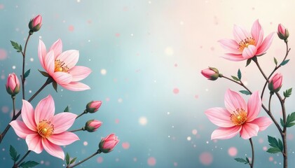 Subtle floral motifs in soft pastel shades create a calming effect , seamless, flowers, pretty