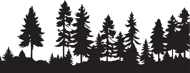 Obraz premium set of grass silhouettes
