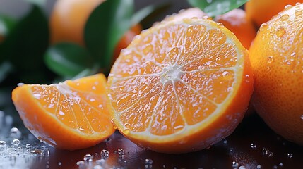oranges on a plate