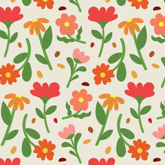 seamless pattern with flowers