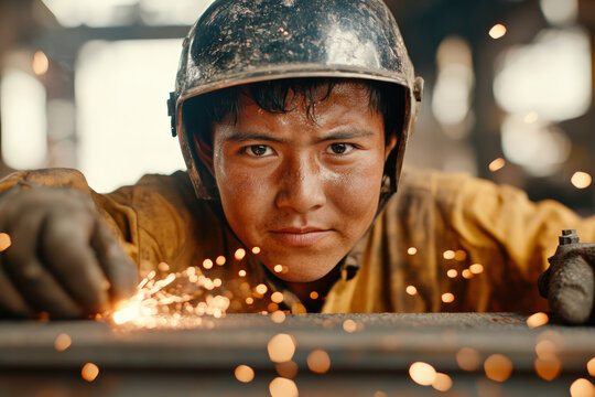 Young Welder at Work 