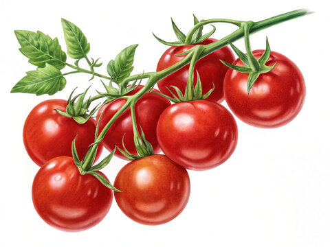 cherry tomatoes on a vine